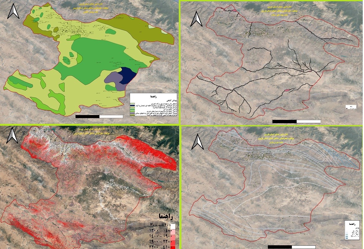نقشه مناطق عشایری استان قزوین