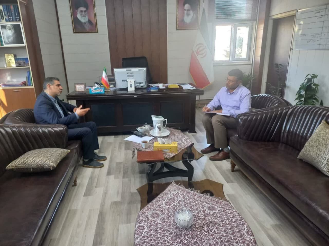 دیدار رئیس اداره امور عشایر استان قزوین با فرماندار شهرستان بوئین زهرا