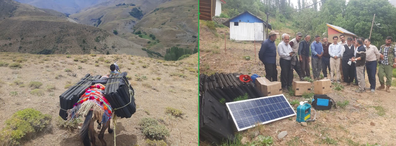 روشنایی زندگی ۳۶ خانوار عشایری با پنل‌های خورشیدی