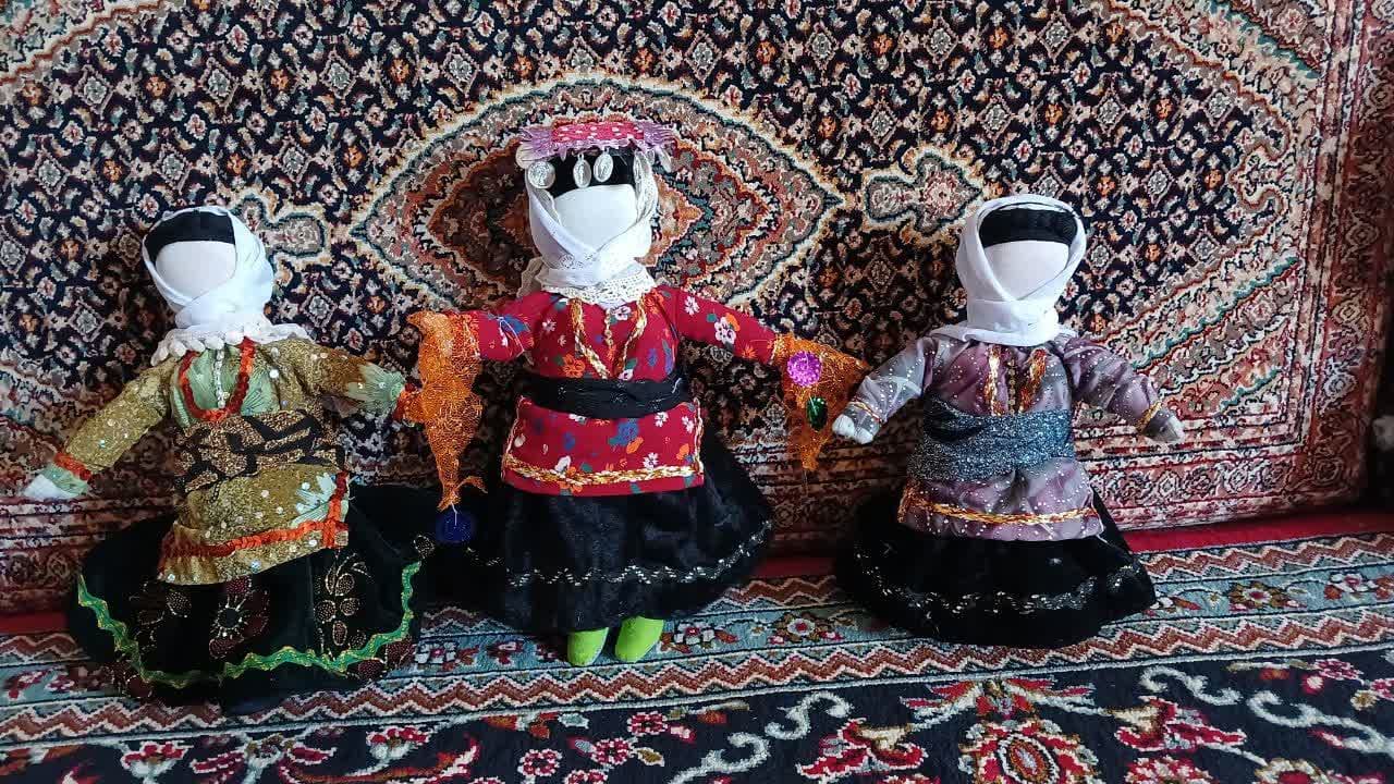 عروسکهای بومی منطقه عشایری زرین خانی